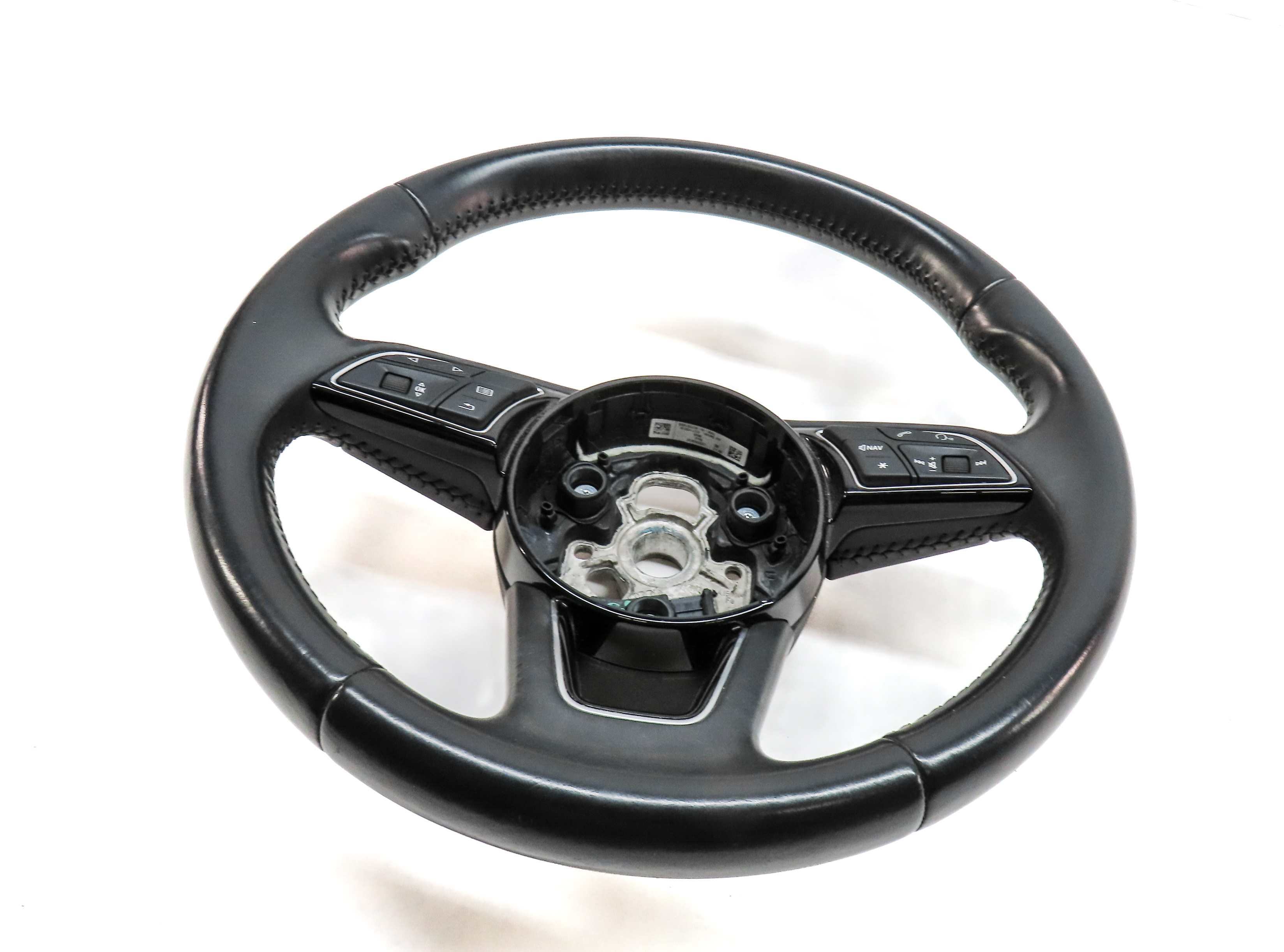 2017-2020 AUDI A3 S3 (8V 8Y) 3 SPOKE STEERING WHEEL w/ CONTROL SWITCH BUTTONS — exact item pictured